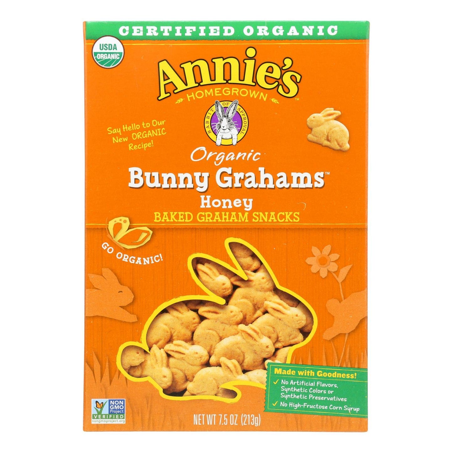 Annie's Homegrown Bunny Grahams Honey: 12 boxes