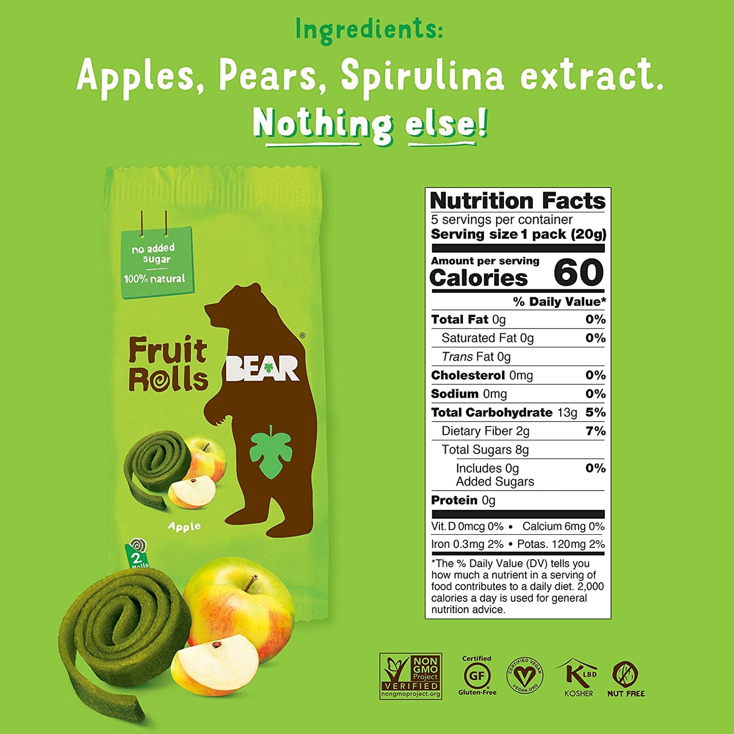 Bear Fruit Rolls - Apple