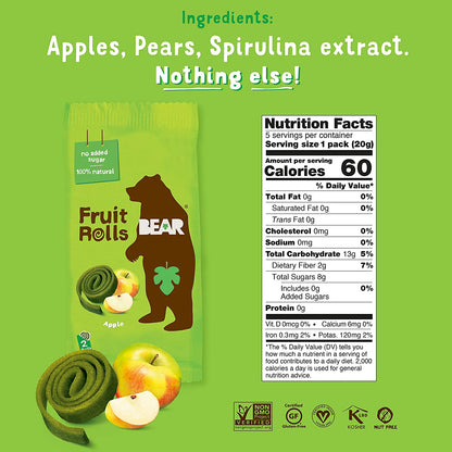 Bear Fruit Rolls - Apple