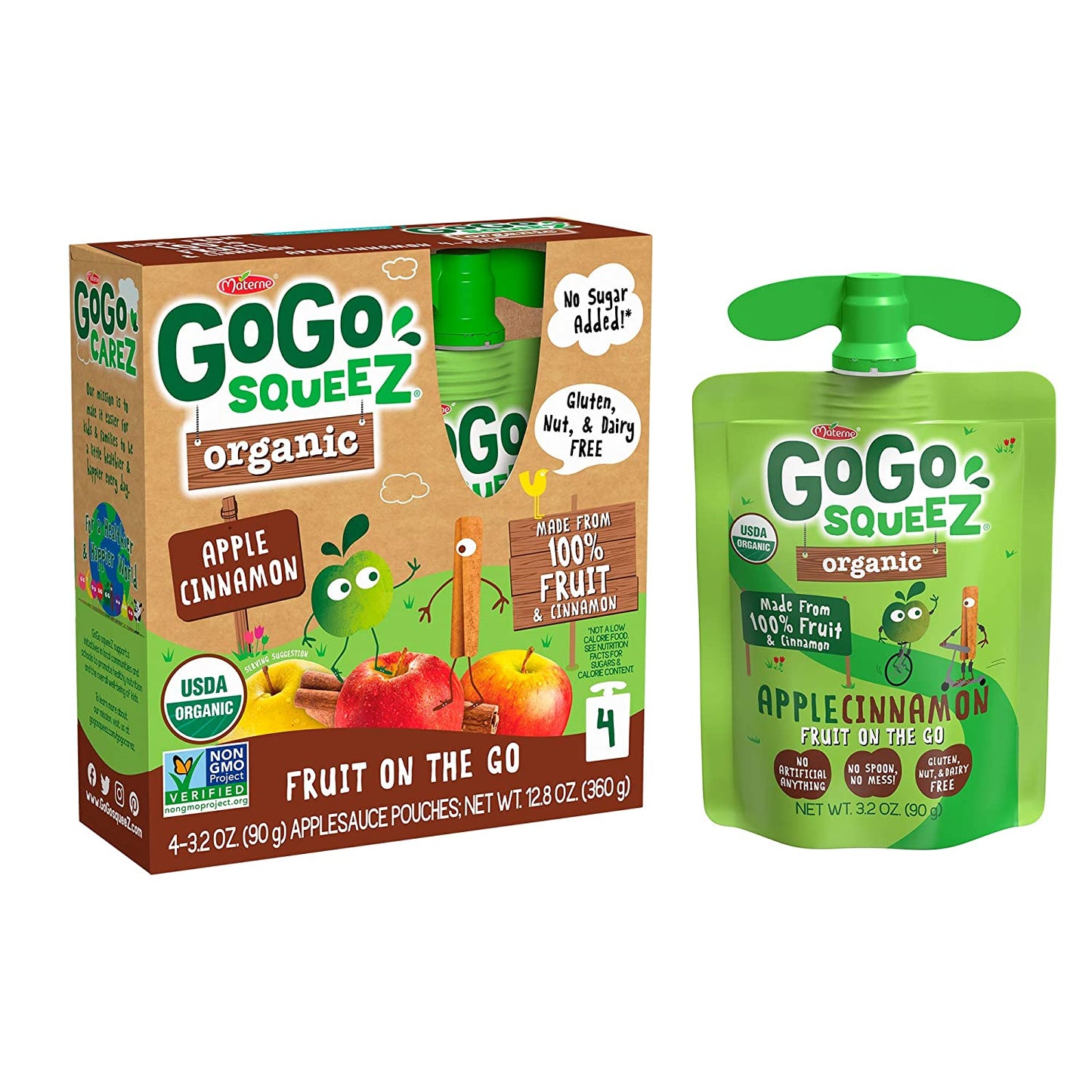 GoGo Squeez Apple Cinnamon Organic Applesauce