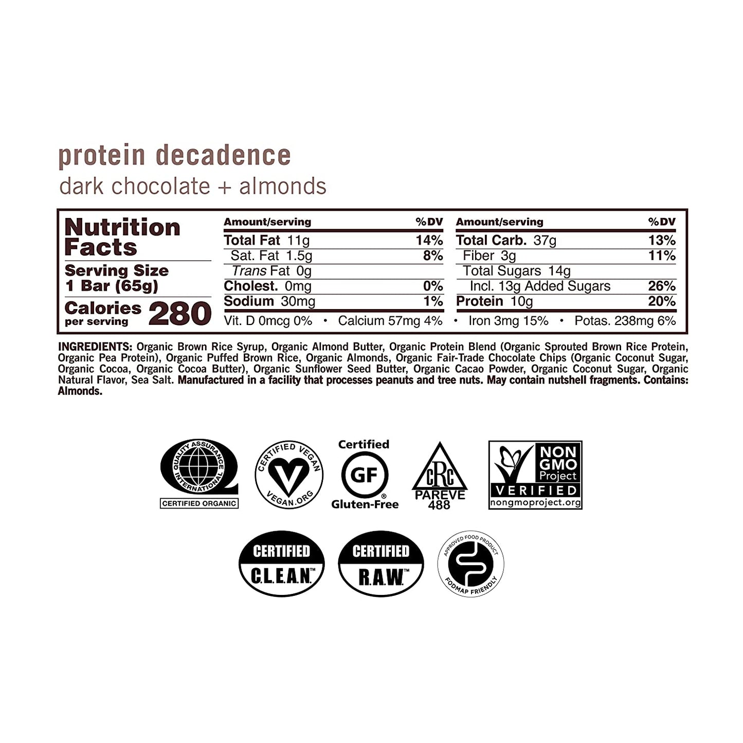 GOMACRO - Protein Decadence (Dark Chocolate Almond)